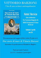 Conferenza vittorio barzoni. vita di uno scrittore antinapoleonico